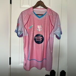 Nike FC Barcelona Lamine Yamal #10 Pink Vapor Match Jersey Soccer Size Small